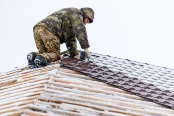 cold weather roofing project